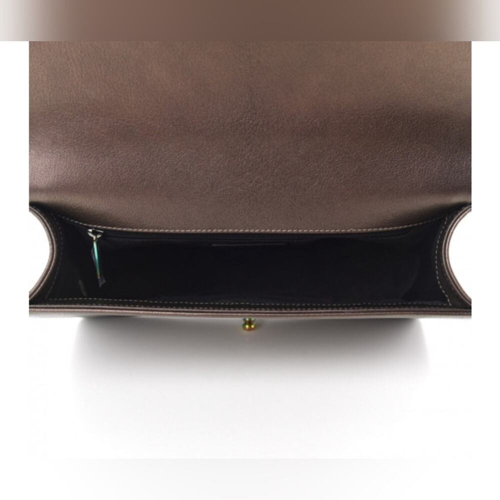 Chanel Brown Iridescent Mermaid Quilted Shoulder Boy Flap Bag goatskin leather - Picture 14 of 15